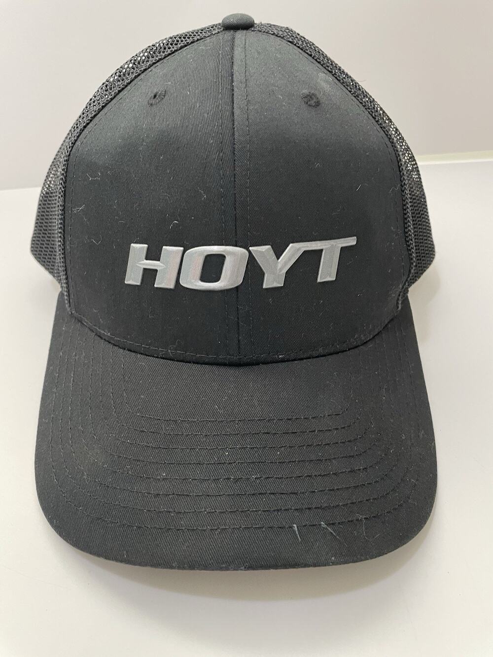 Hoyt Archery Snapback Trucker Hat Black Gray OSFA Adjustable Mesh Back 6 Panel